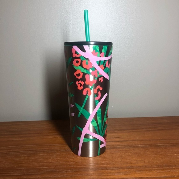 STARBUCKS Summer 2021 Jungle Cheetah Stainless Steel Venti Cold Cup NEW - Picture 3 of 5